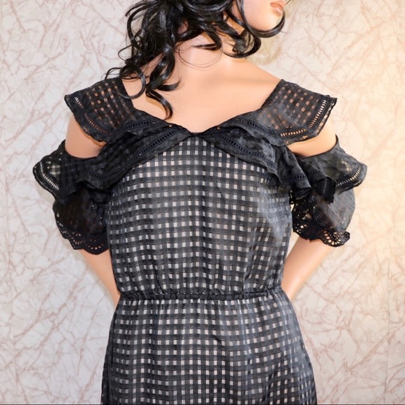 Marissa Webb Kendra Check Organza Midi Dress - Picture 6 of 8